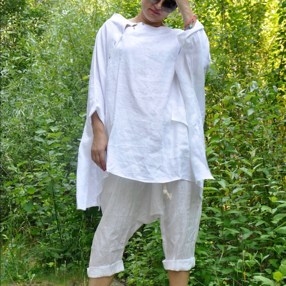 ✨👗✨ Plus size Linen Top - Picture 3 of 7
